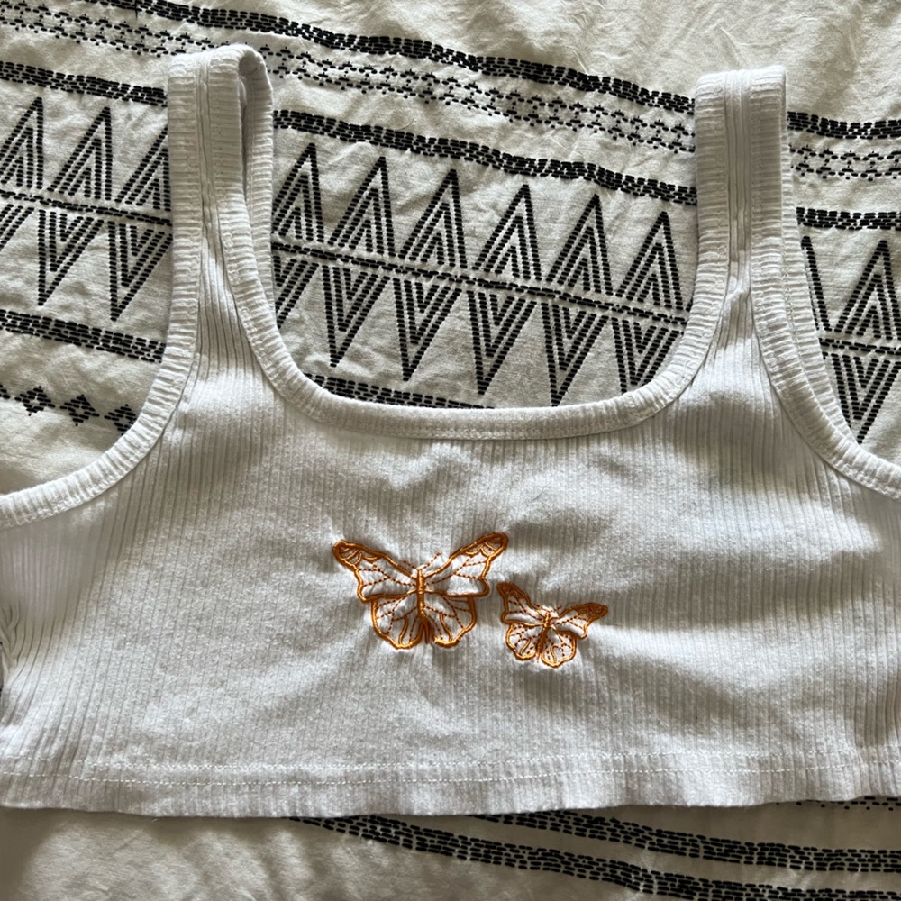 Shein Butterfly Cropped Tank